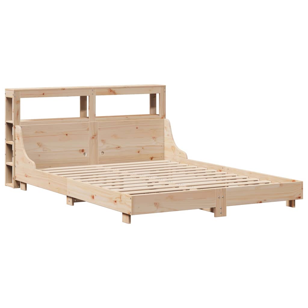 vidaXL Bed Frame without Mattress 150x200 cm King Size Solid Wood Pine
