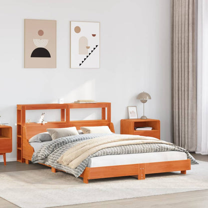 vidaXL Bed Frame without Mattress Wax Brown 140x200 cm Solid Wood Pine