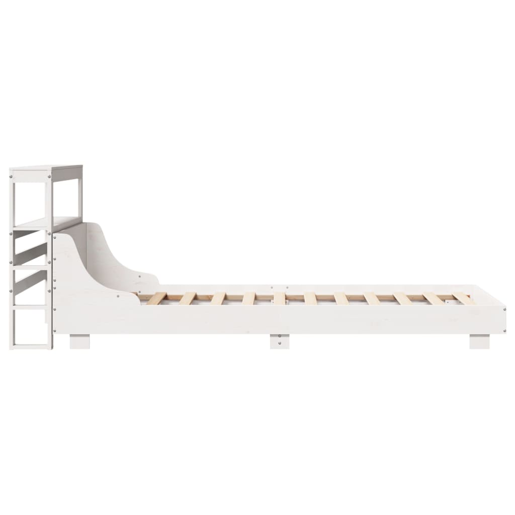 vidaXL Bed Frame without Mattress White 90x200 cm Solid Wood Pine