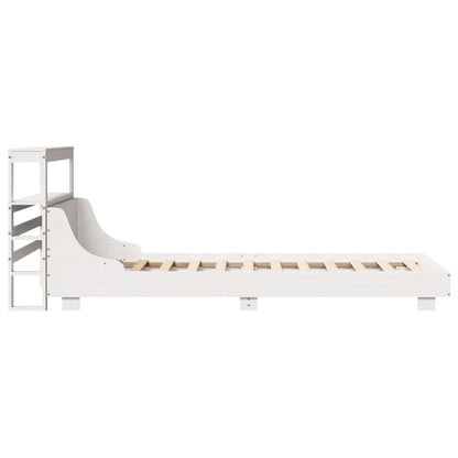 vidaXL Bed Frame without Mattress White 90x200 cm Solid Wood Pine