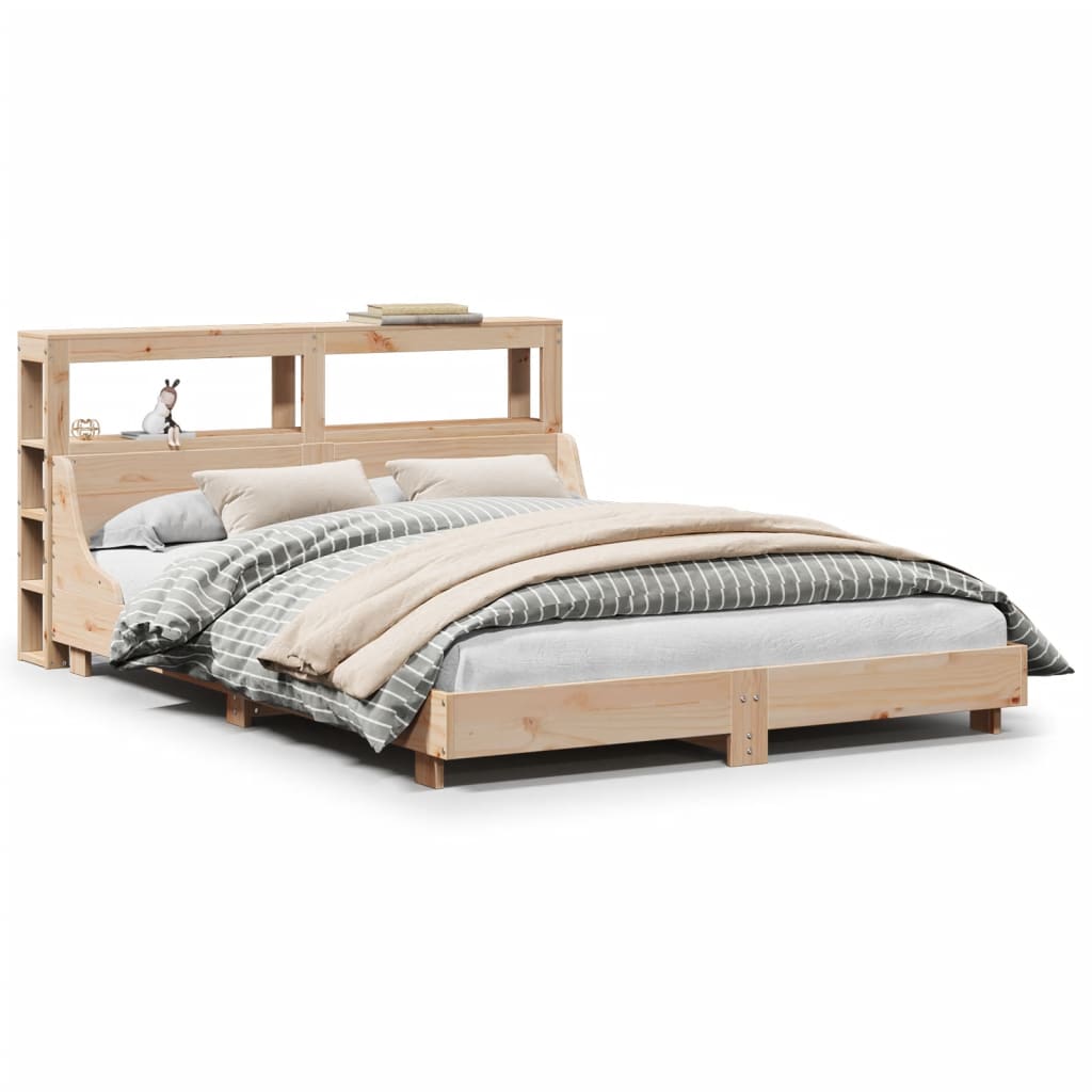 vidaXL Bed Frame without Mattress 140x190 cm Solid Wood Pine