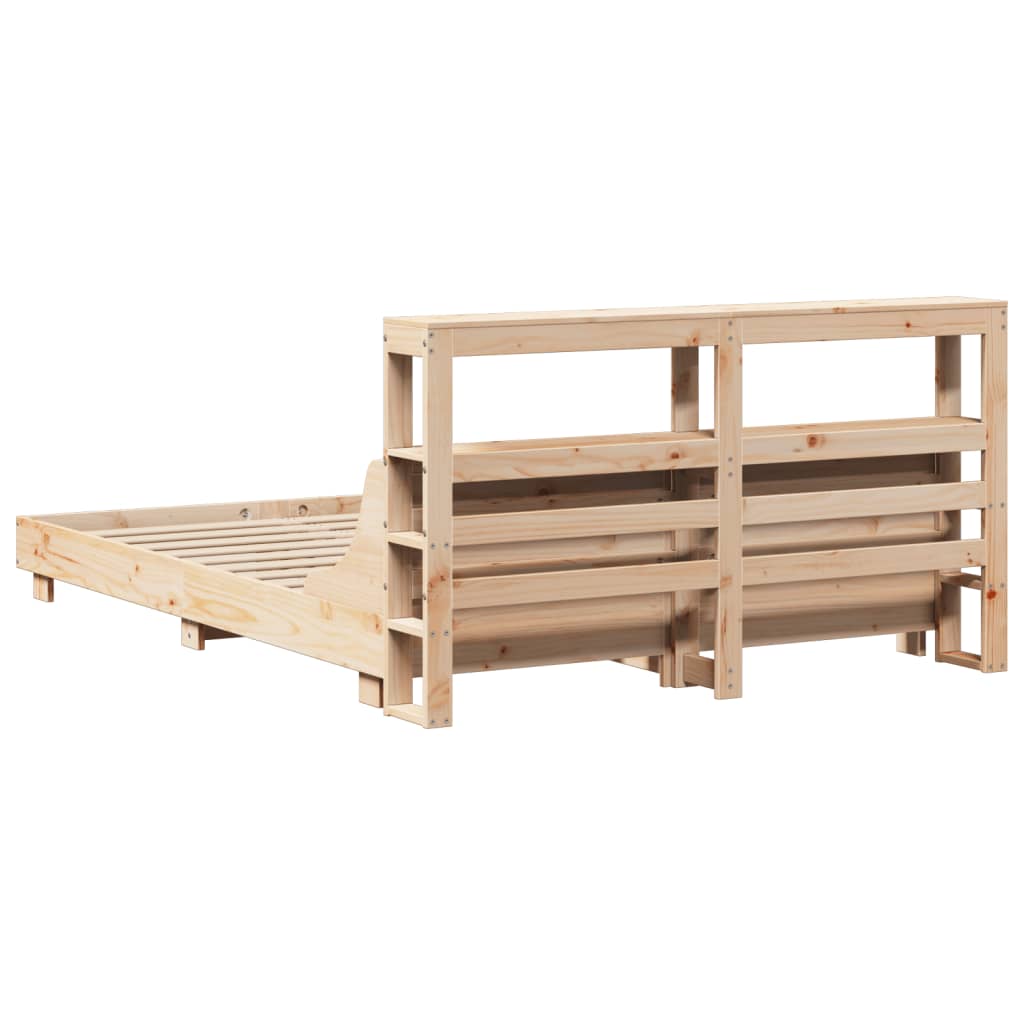 vidaXL Bed Frame without Mattress 120x190 cm Small Double Solid Wood Pine
