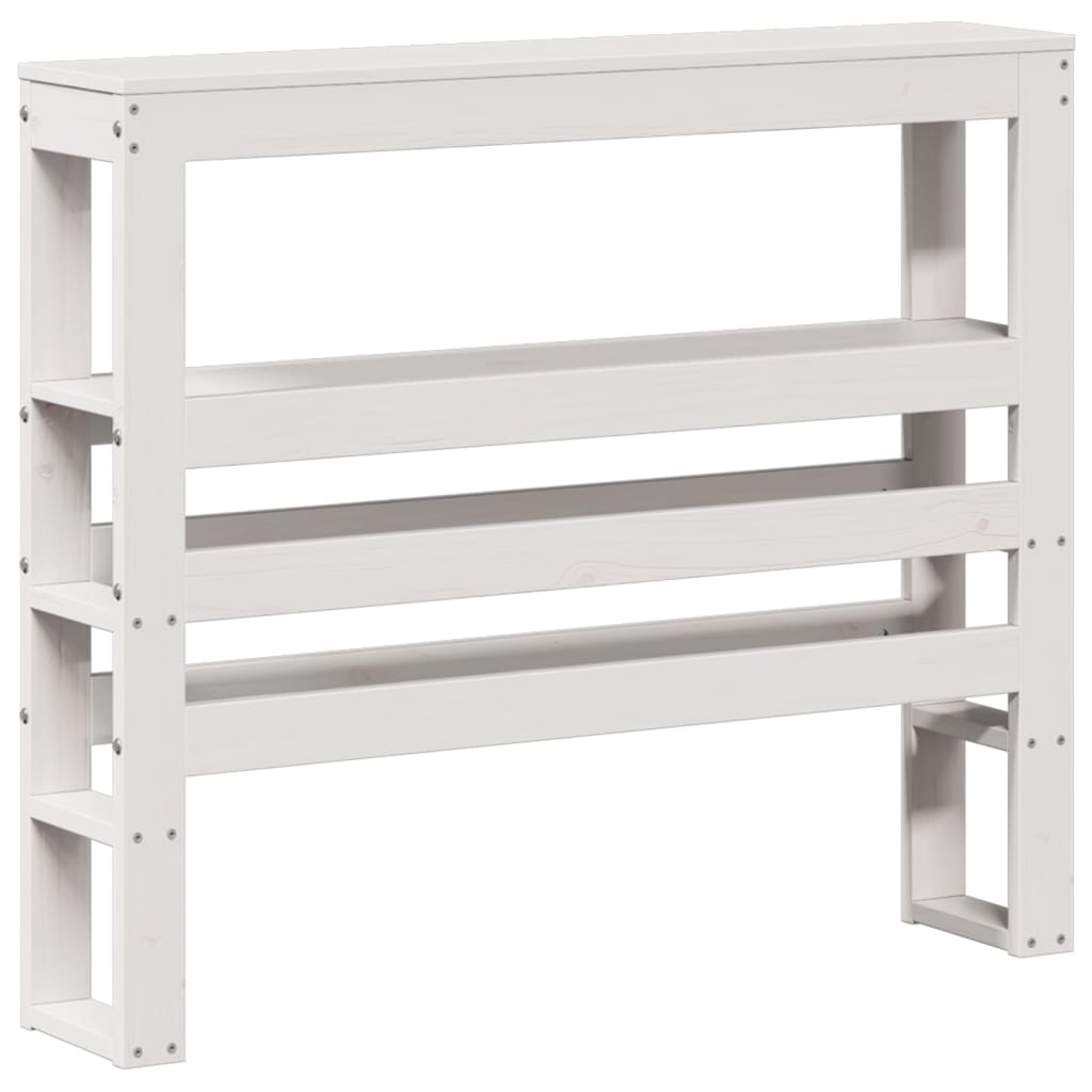 vidaXL Bed Frame without Mattress White 75x190 cm Small Single Solid Wood Pine