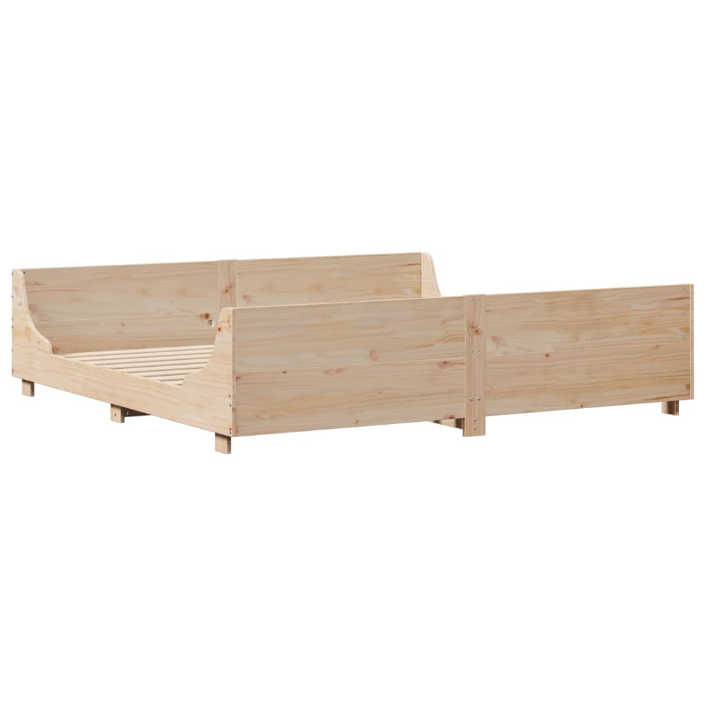 vidaXL Bed Frame without Mattress 200x200 cm Solid Wood Pine
