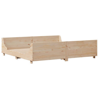 vidaXL Bed Frame without Mattress 200x200 cm Solid Wood Pine