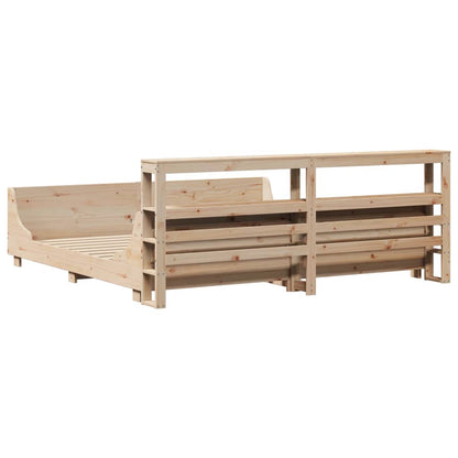 vidaXL Bed Frame without Mattress 200x200 cm Solid Wood Pine