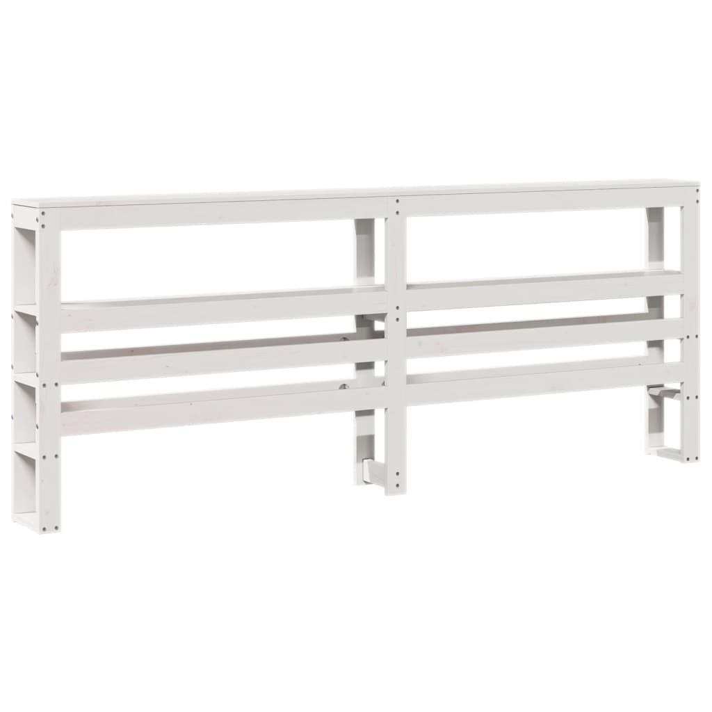 vidaXL Bed Frame without Mattress White 200x200 cm Solid Wood Pine