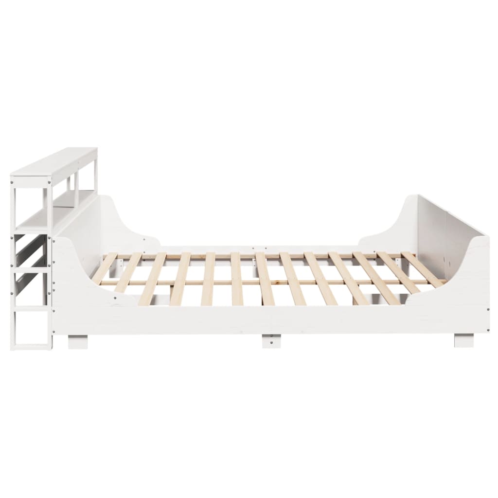 vidaXL Bed Frame without Mattress White 200x200 cm Solid Wood Pine