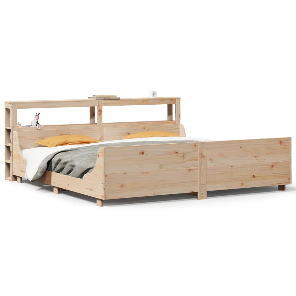 vidaXL Bed Frame without Mattress 180x200 cm Super King Solid Wood Pine