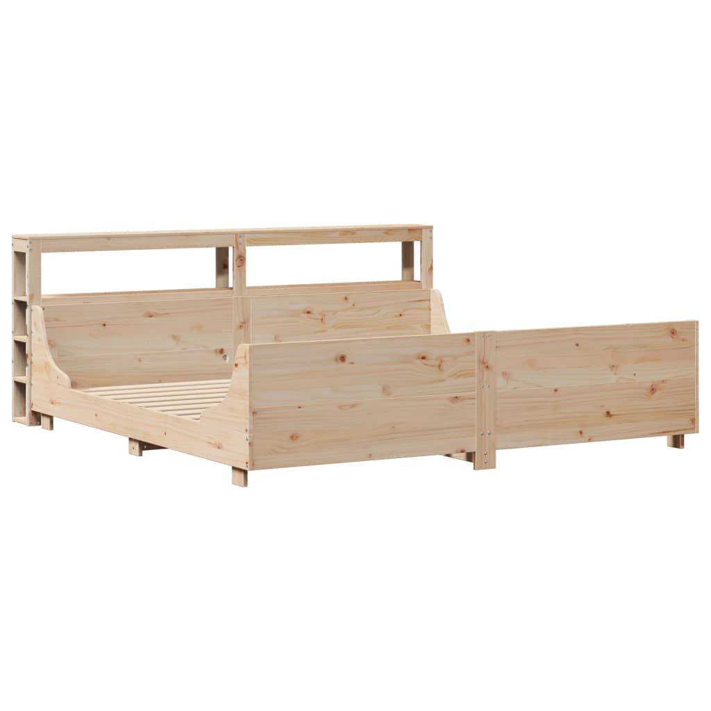 vidaXL Bed Frame without Mattress 180x200 cm Super King Solid Wood Pine