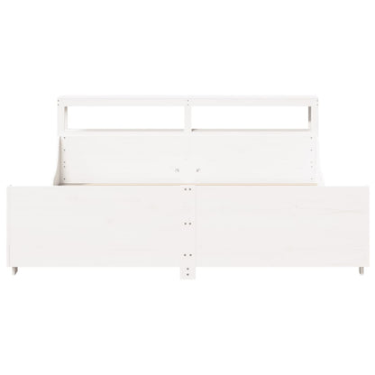 vidaXL Bed Frame without Mattress White 180x200 cm Super King Solid Wood Pine