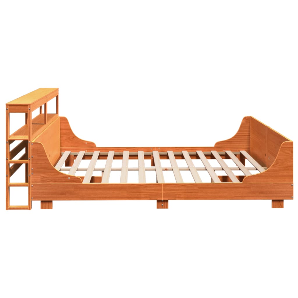 vidaXL Bed Frame without Mattress Wax Brown 180x200 cm Super King Solid Wood Pine