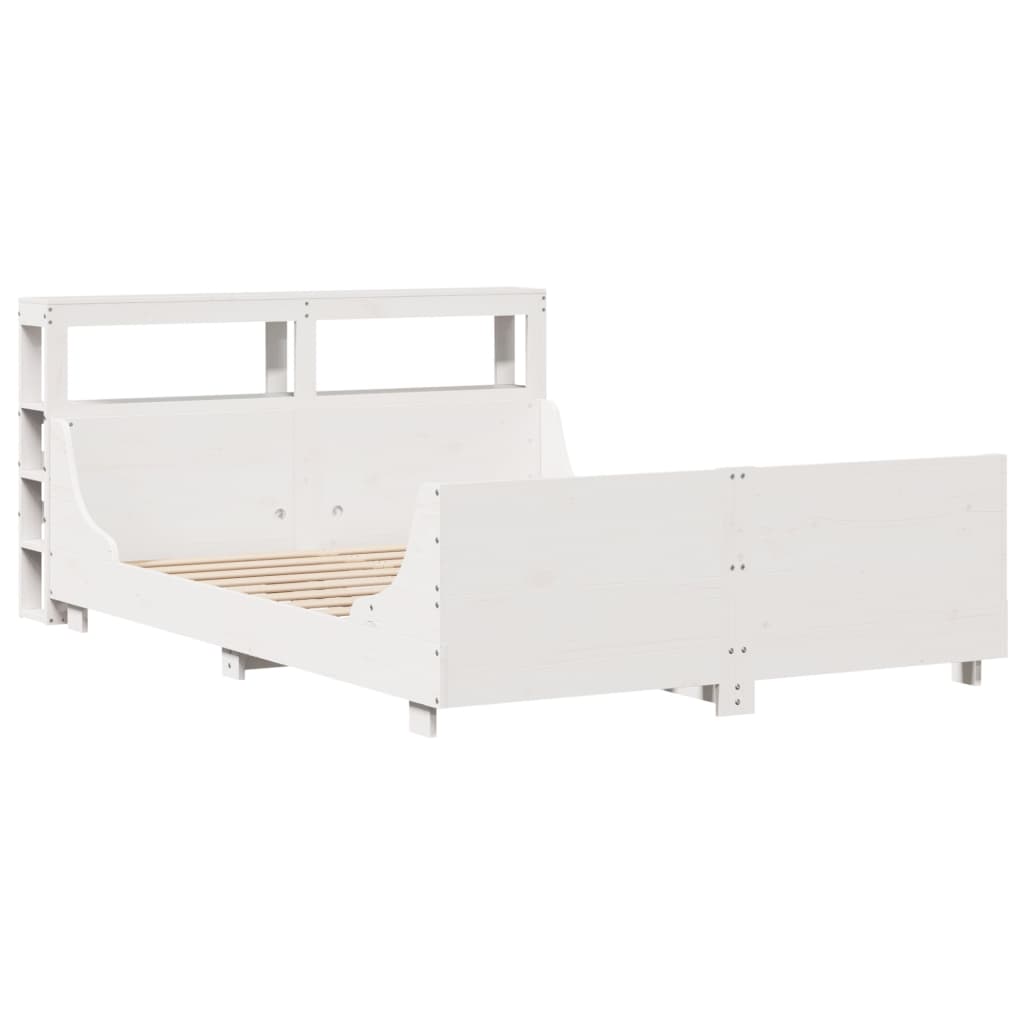 vidaXL Bed Frame without Mattress White 120x200 cm Solid Wood Pine