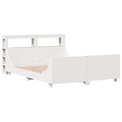 vidaXL Bed Frame without Mattress White 120x200 cm Solid Wood Pine