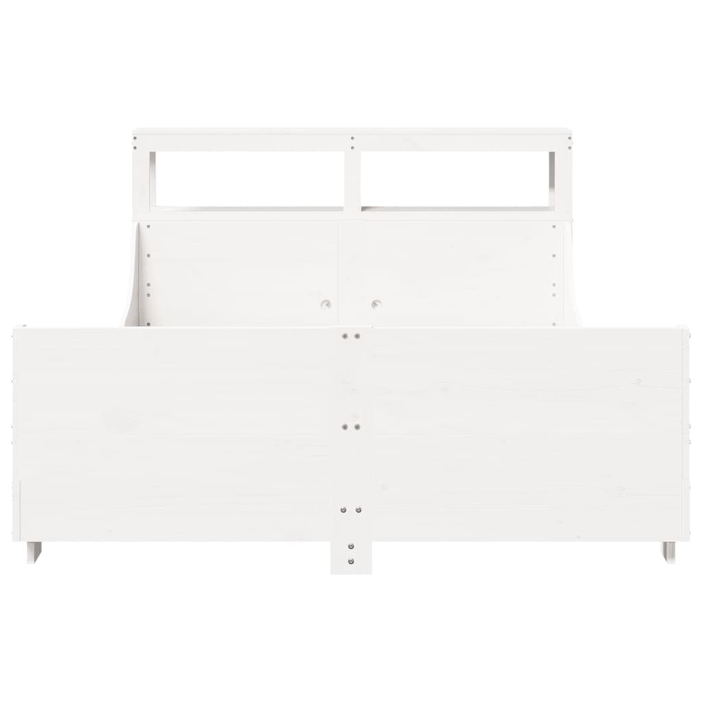 vidaXL Bed Frame without Mattress White 120x200 cm Solid Wood Pine