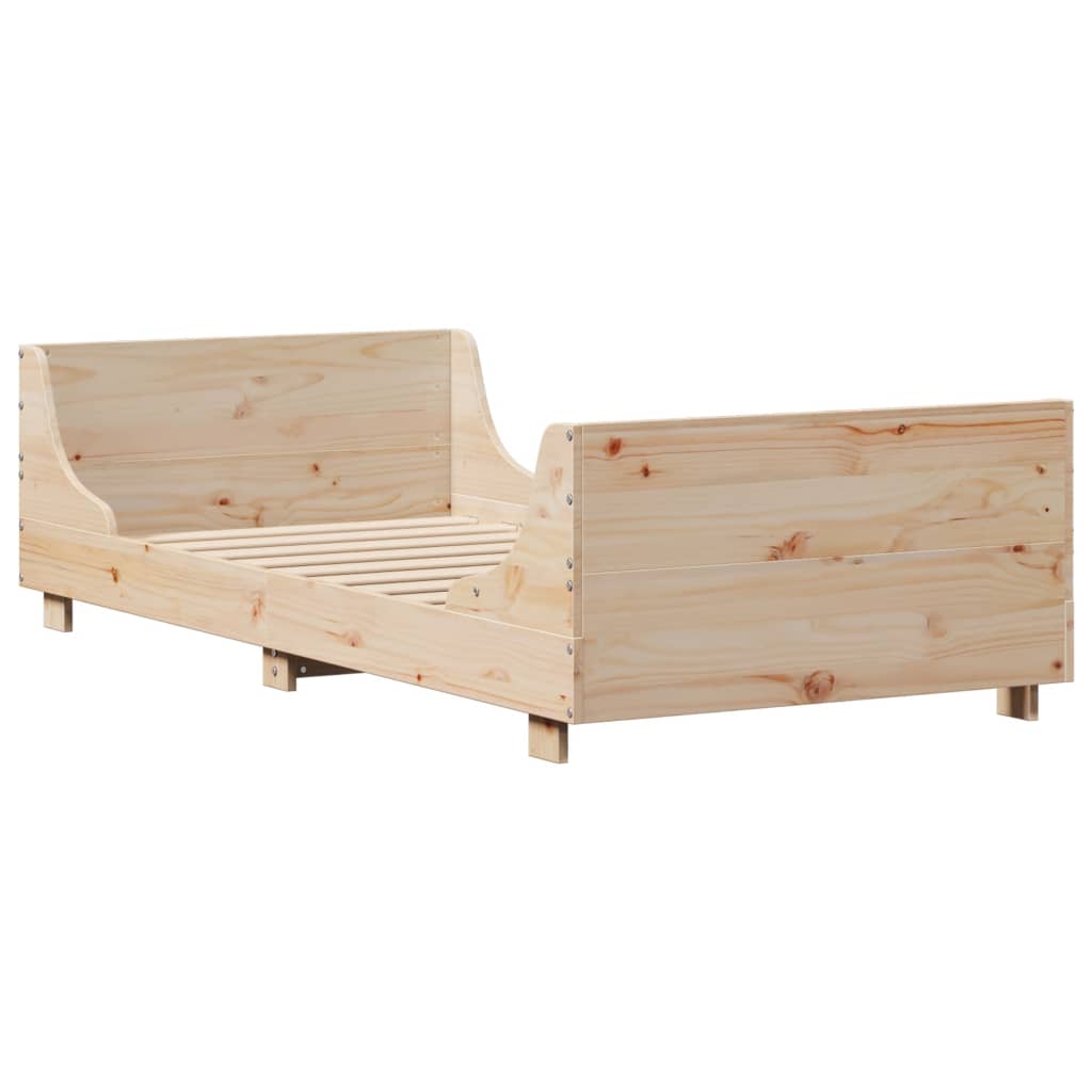 vidaXL Bed Frame without Mattress 90x200 cm Solid Wood Pine