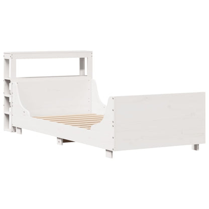 vidaXL Bed Frame without Mattress White 90x200 cm Solid Wood Pine