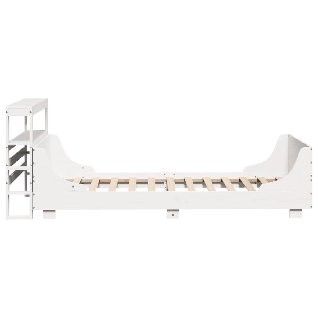 vidaXL Bed Frame without Mattress White 90x200 cm Solid Wood Pine