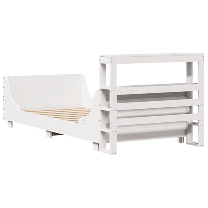 vidaXL Bed Frame without Mattress White 90x200 cm Solid Wood Pine
