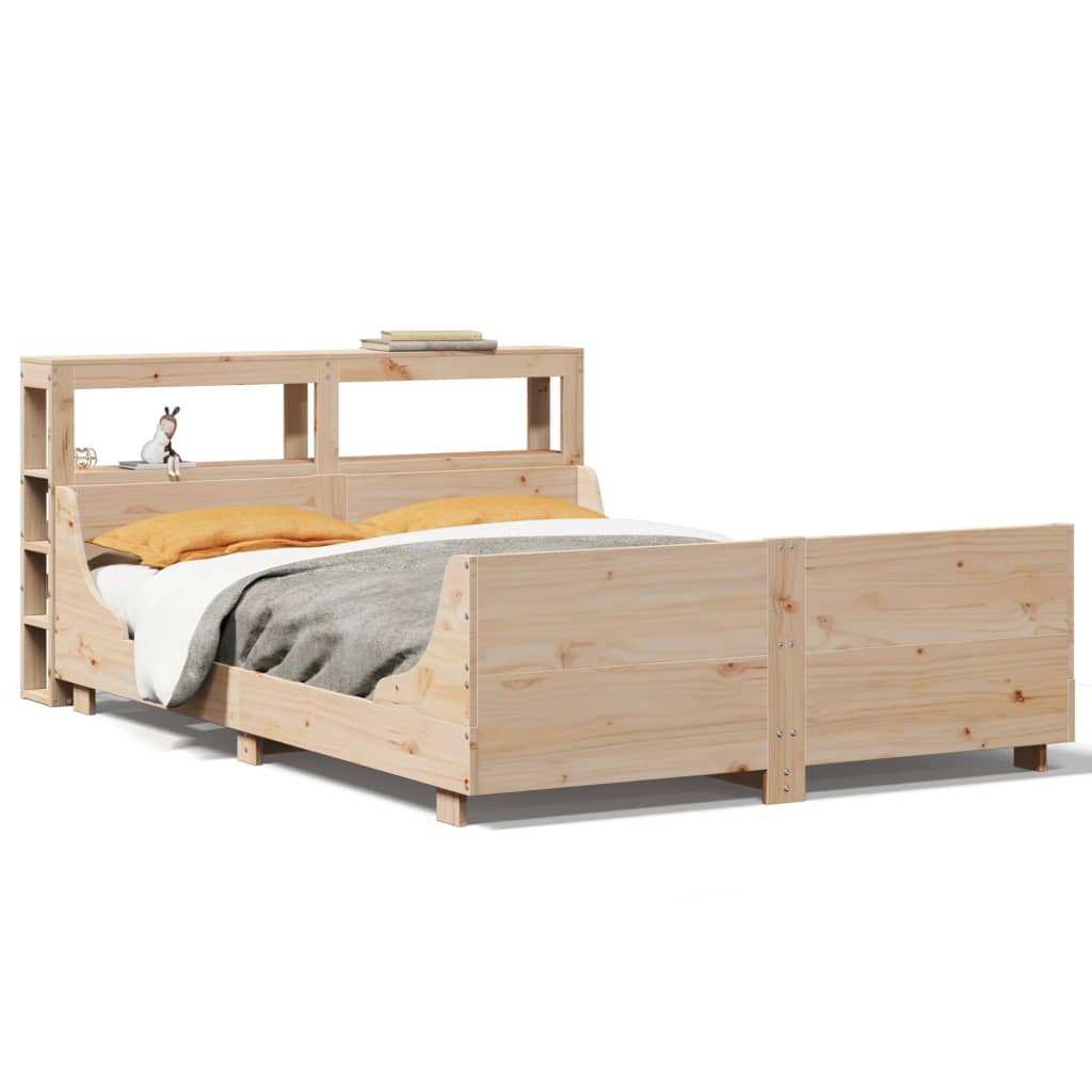 vidaXL Bed Frame without Mattress 140x190 cm Solid Wood Pine