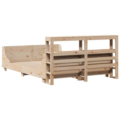 vidaXL Bed Frame without Mattress 140x190 cm Solid Wood Pine