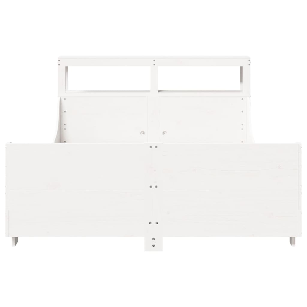 vidaXL Bed Frame without Mattress White 140x190 cm Solid Wood Pine