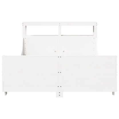 vidaXL Bed Frame without Mattress White 140x190 cm Solid Wood Pine