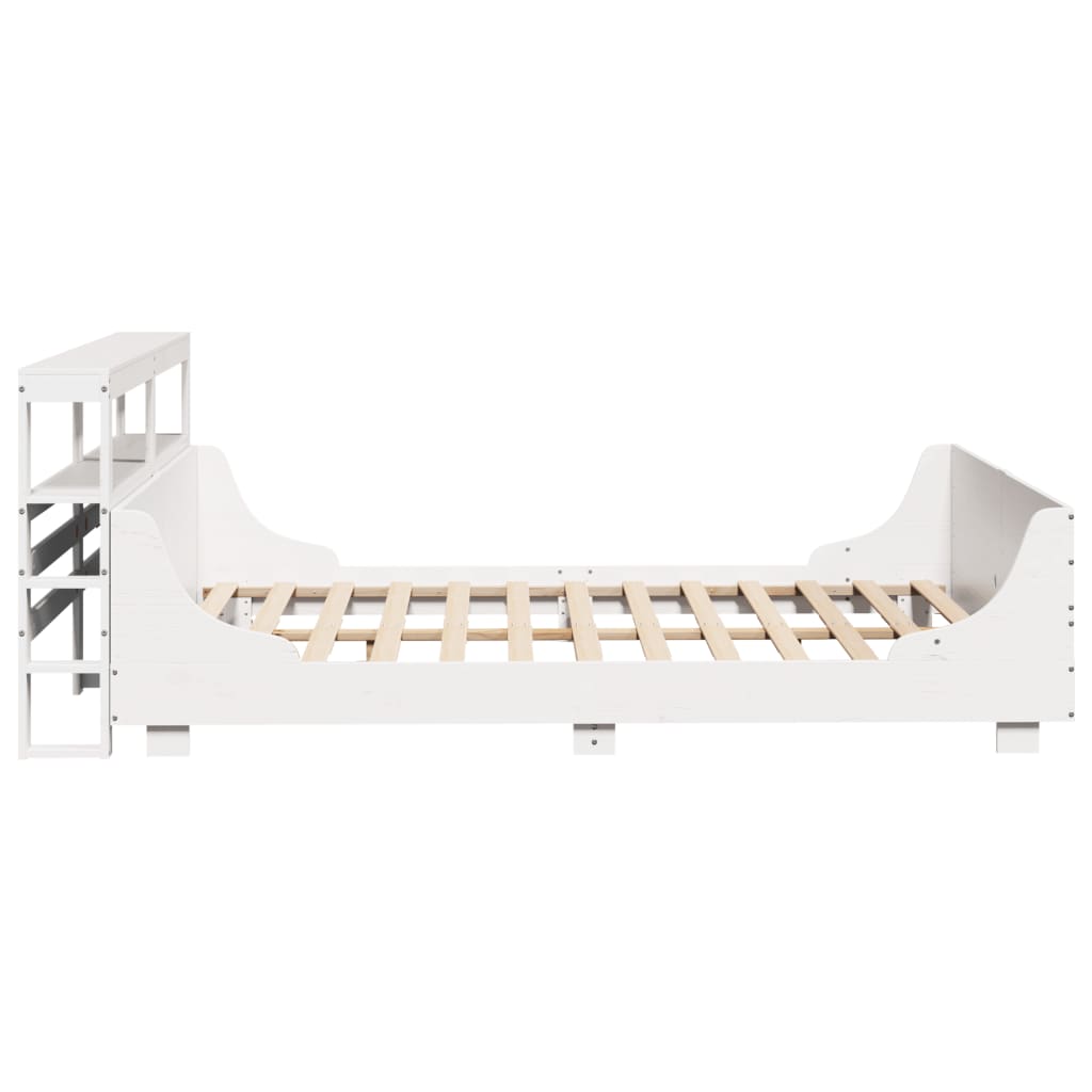 vidaXL Bed Frame without Mattress White 140x190 cm Solid Wood Pine