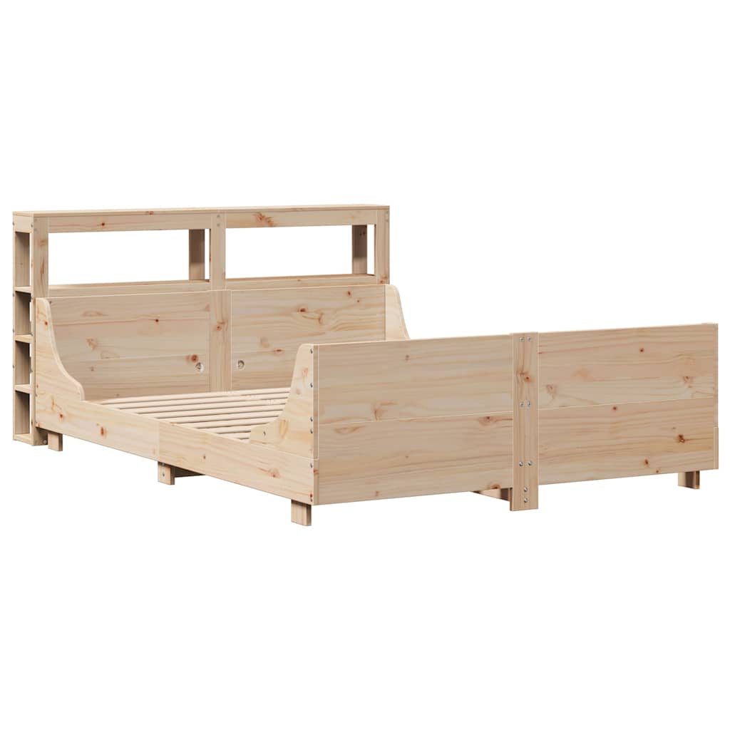 vidaXL Bed Frame without Mattress 120x190 cm Small Double Solid Wood Pine