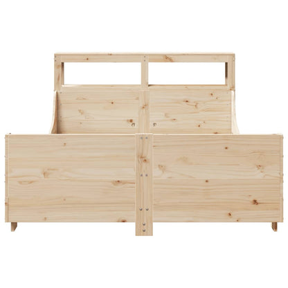 vidaXL Bed Frame without Mattress 120x190 cm Small Double Solid Wood Pine