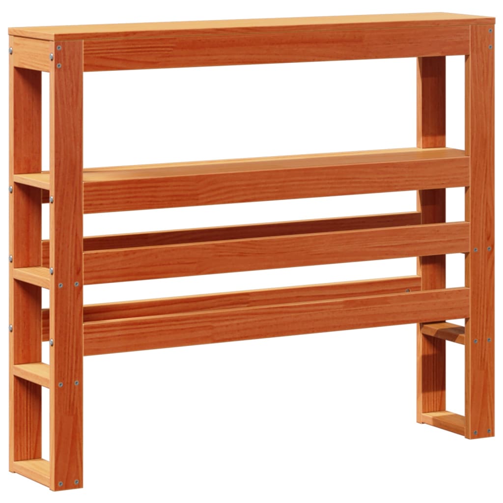 vidaXL Bed Frame without Mattress Wax Brown 75x190 cm Small Single Solid Wood Pine