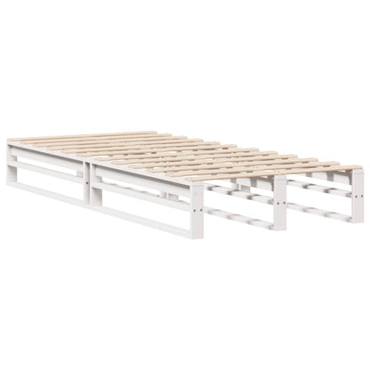 vidaXL Bed Frame without Mattress White 90x200 cm Solid Wood Pine