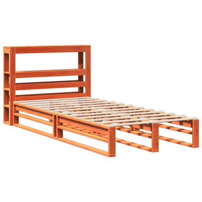 vidaXL Bed Frame without Mattress Wax Brown 100x200 cm Solid Wood Pine