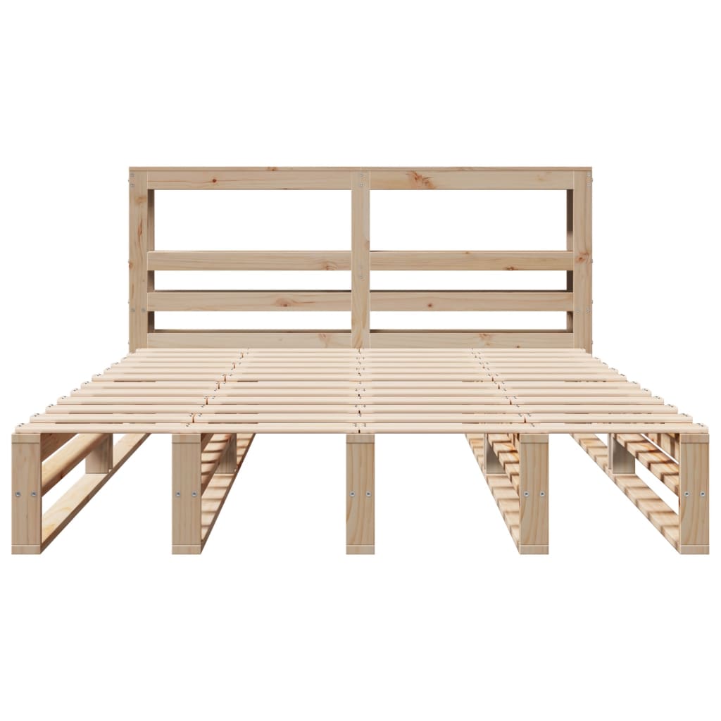 vidaXL Bed Frame without Mattress 140x200 cm Solid Wood Pine
