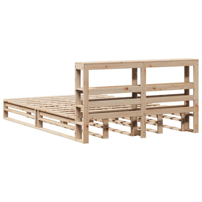 vidaXL Bed Frame without Mattress 140x200 cm Solid Wood Pine