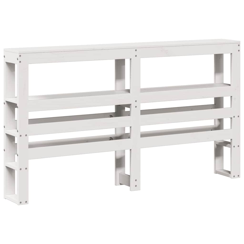 vidaXL Bed Frame without Mattress White 150x200 cm King Size Solid Wood Pine
