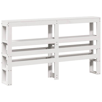 vidaXL Bed Frame without Mattress White 150x200 cm King Size Solid Wood Pine