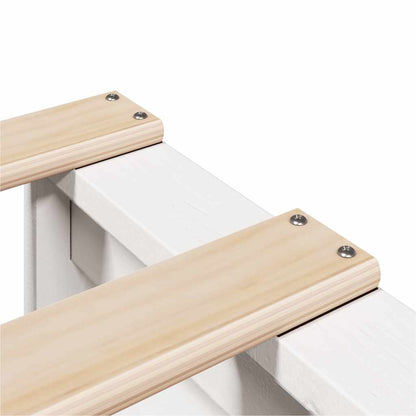 vidaXL Bed Frame without Mattress White 150x200 cm King Size Solid Wood Pine