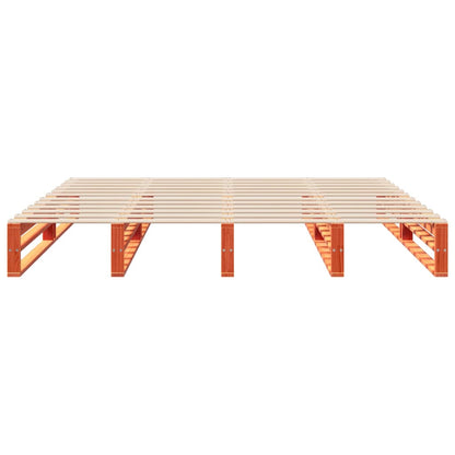 vidaXL Bed Frame without Mattress Wax Brown 180x200 cm Super King Solid Wood Pine