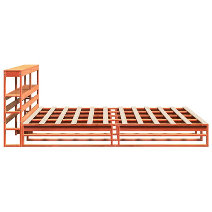 vidaXL Bed Frame without Mattress Wax Brown 180x200 cm Super King Solid Wood Pine