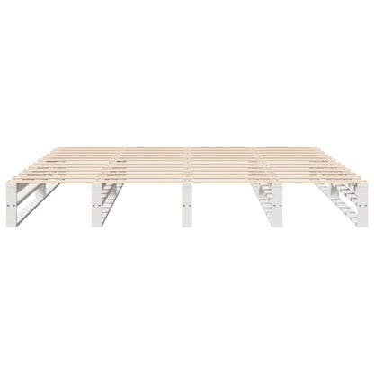 vidaXL Bed Frame without Mattress White 200x200 cm Solid Wood Pine