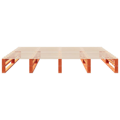 vidaXL Bed Frame without Mattress Wax Brown 200x200 cm Solid Wood Pine