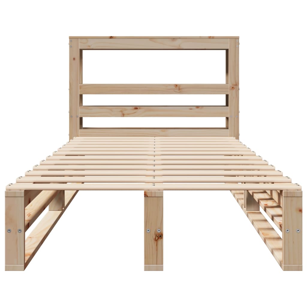 vidaXL Bed Frame without Mattress 90x190 cm Single Solid Wood Pine