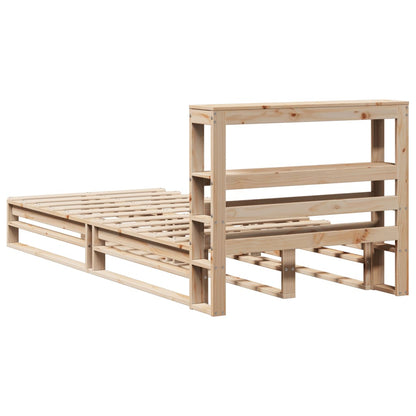 vidaXL Bed Frame without Mattress 90x190 cm Single Solid Wood Pine