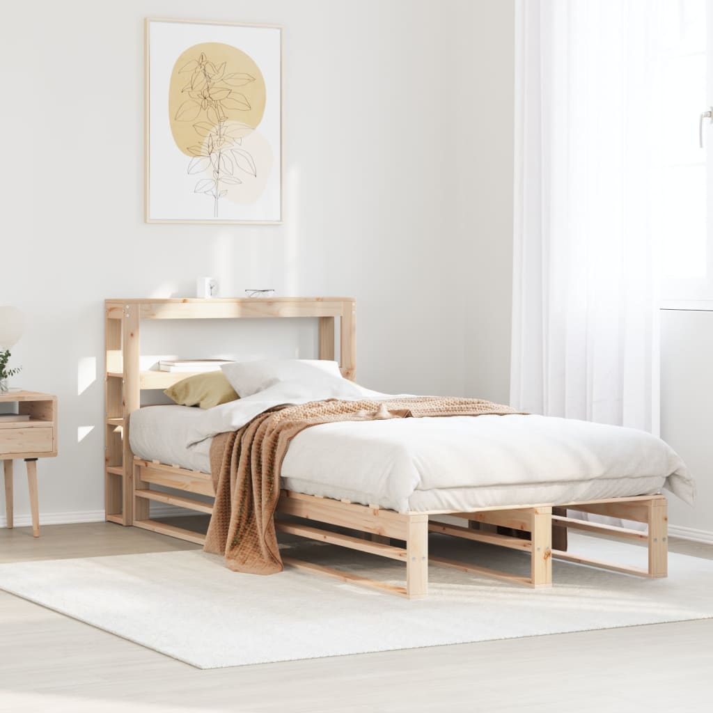 vidaXL Bed Frame without Mattress 90x190 cm Single Solid Wood Pine