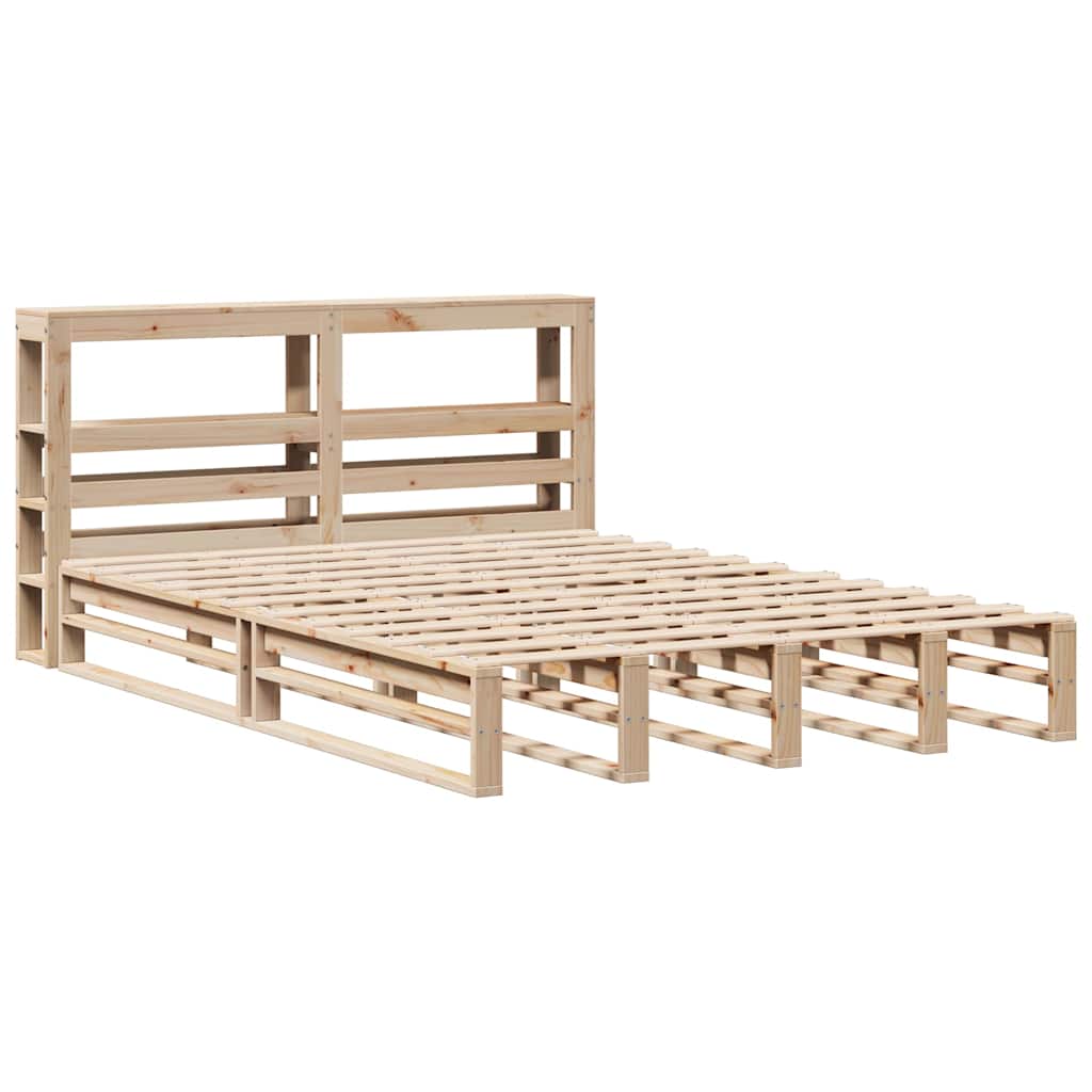 vidaXL Bed Frame without Mattress 120x190 cm Small Double Solid Wood Pine