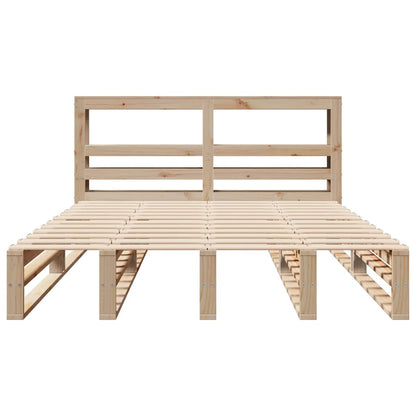 vidaXL Bed Frame without Mattress 120x190 cm Small Double Solid Wood Pine