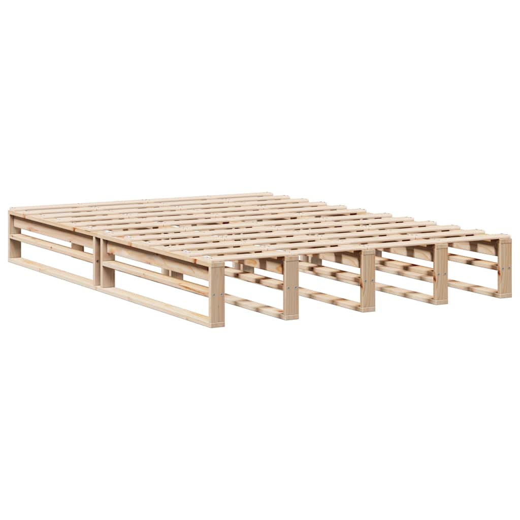 vidaXL Bed Frame without Mattress 120x190 cm Small Double Solid Wood Pine