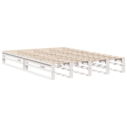 vidaXL Bed Frame without Mattress White 120x190 cm Small Double Solid Wood Pine