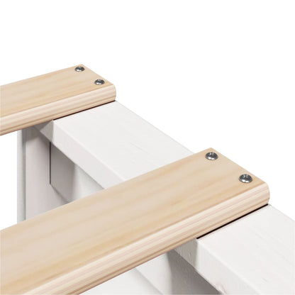 vidaXL Bed Frame without Mattress White 120x190 cm Small Double Solid Wood Pine
